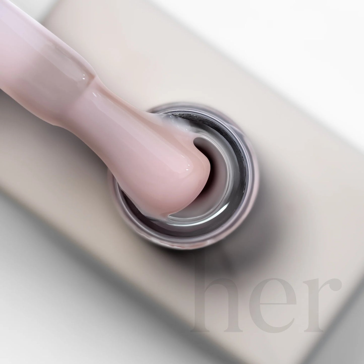 HER Barvna Rubber Baza Milky Rose Glow - 12ml