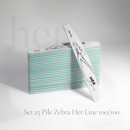 HER pilica Zebra Line - različne grobosti 25 kos