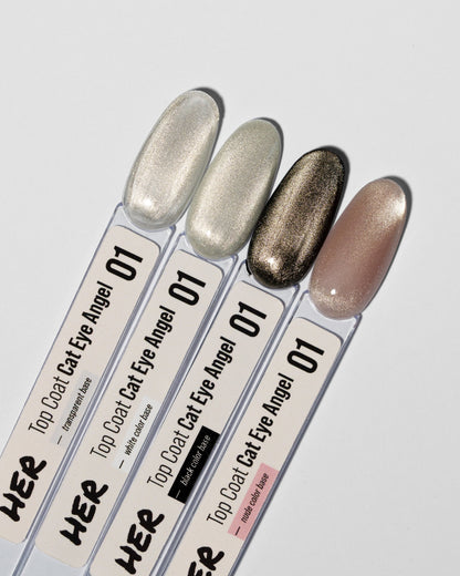 Top Coat Cat Eye Angel 01 - swatch