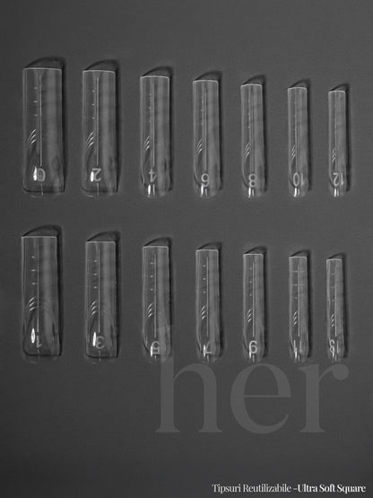 Tipsuri Reutilizabile Ultra Soft Square - detajl